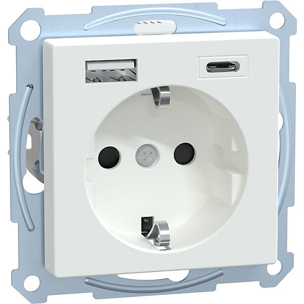 Merten Schuko Steckdose mit USB Ladegerät MEG2367-0325